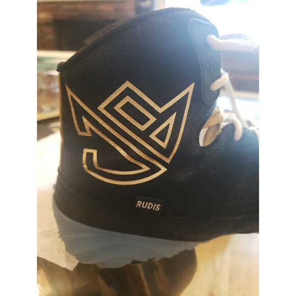 Rudis Jordan Burroughs Wrestling Shoes Mens Size 10.5 Black White - Picture 4 of 13